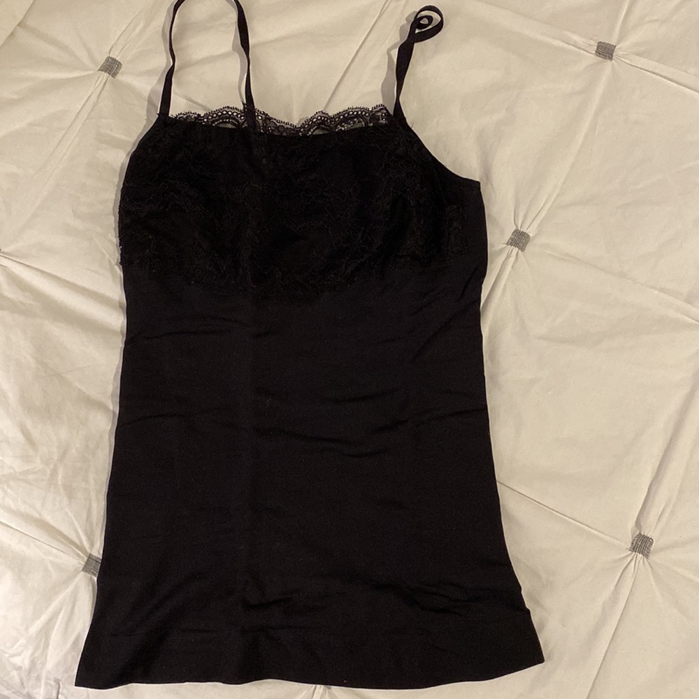 Control it black with lace camisole